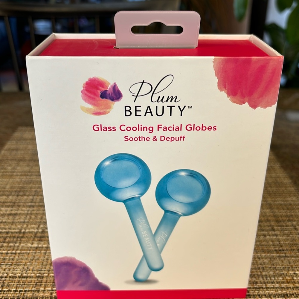 Plum Beauty Glass Cooling Facial Globes NWOT